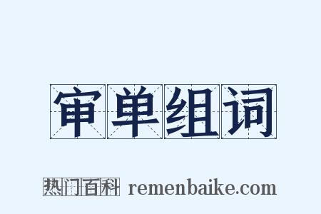 审单组词是什么意思的图片